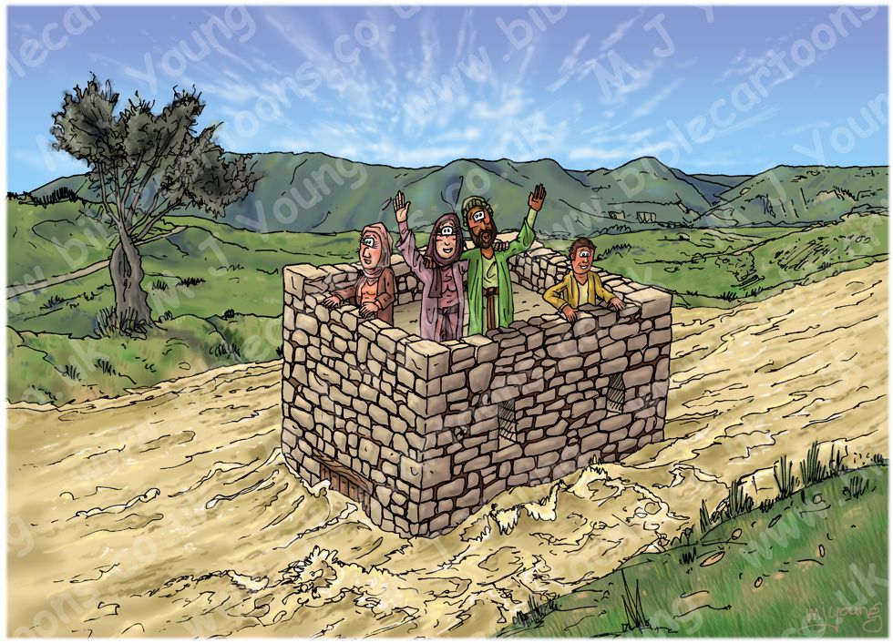 Luke 06 - Parable of the wise and foolish builders - Scene 02 - House standing firm