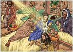 Luke 07 - Jesus anointed by sinful woman - Scene 01 - Woman's attention