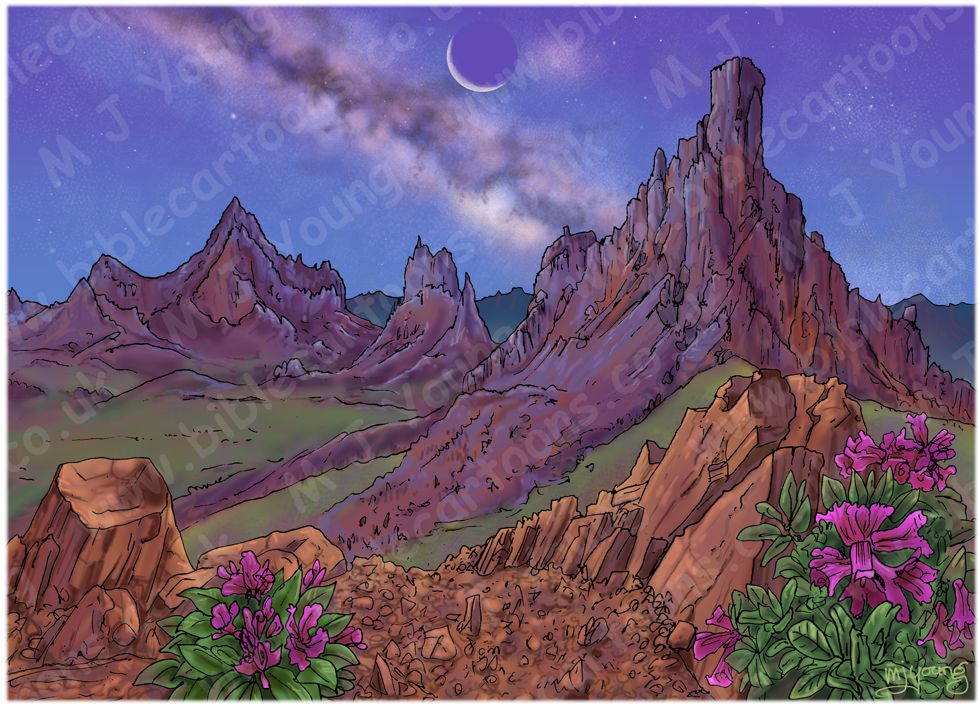 Genesis 02 - The first 7 days - Scene 10 - The First Sabbath (Night version) - Background