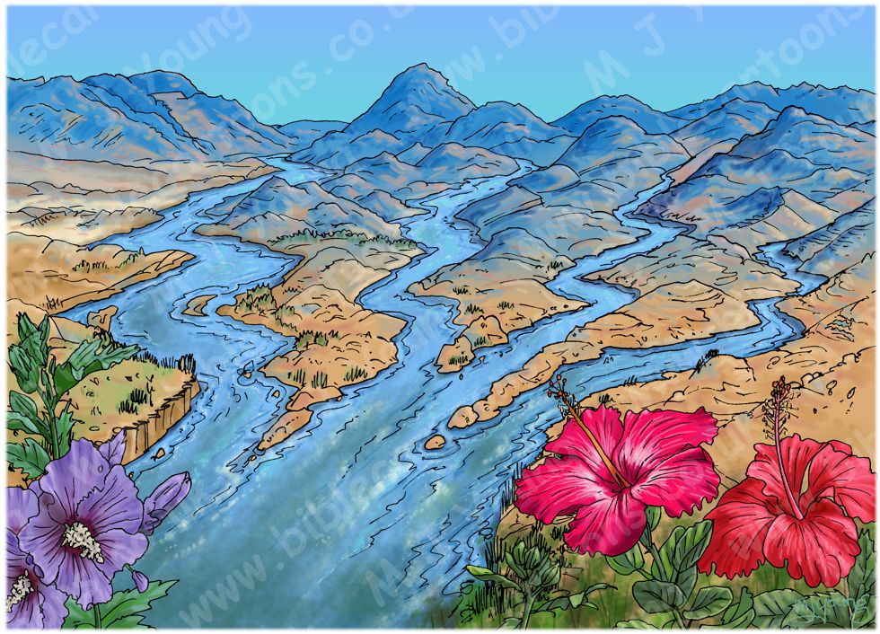 Genesis 02 - Adam and Eve - Scene 03 - Eden's river branches