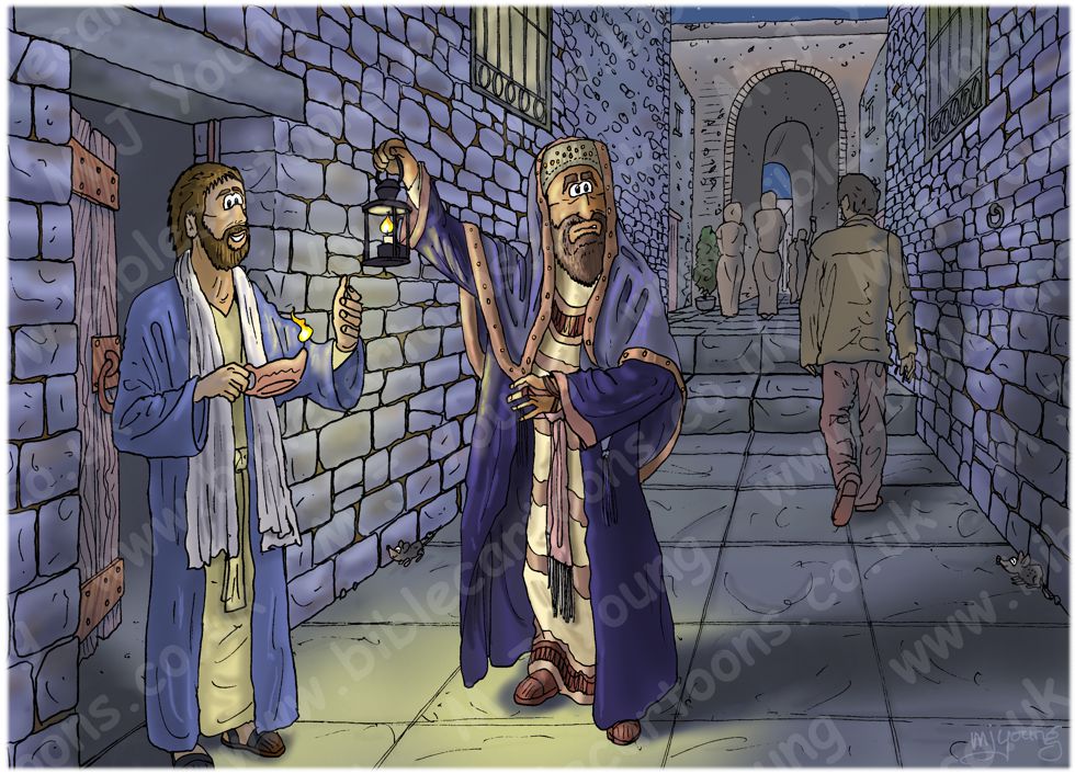 John 03 - Jesus and Nicodemus - Scene 01 - Night visit