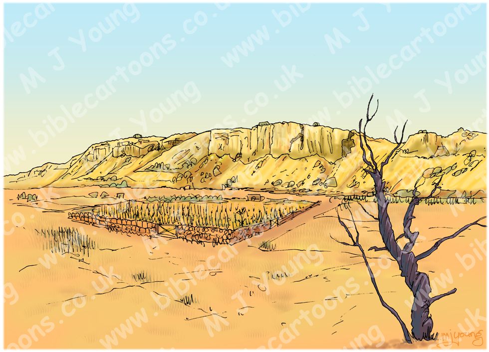 Judges 06 - Gideon - Scene 02 - Hordes like locusts - Background