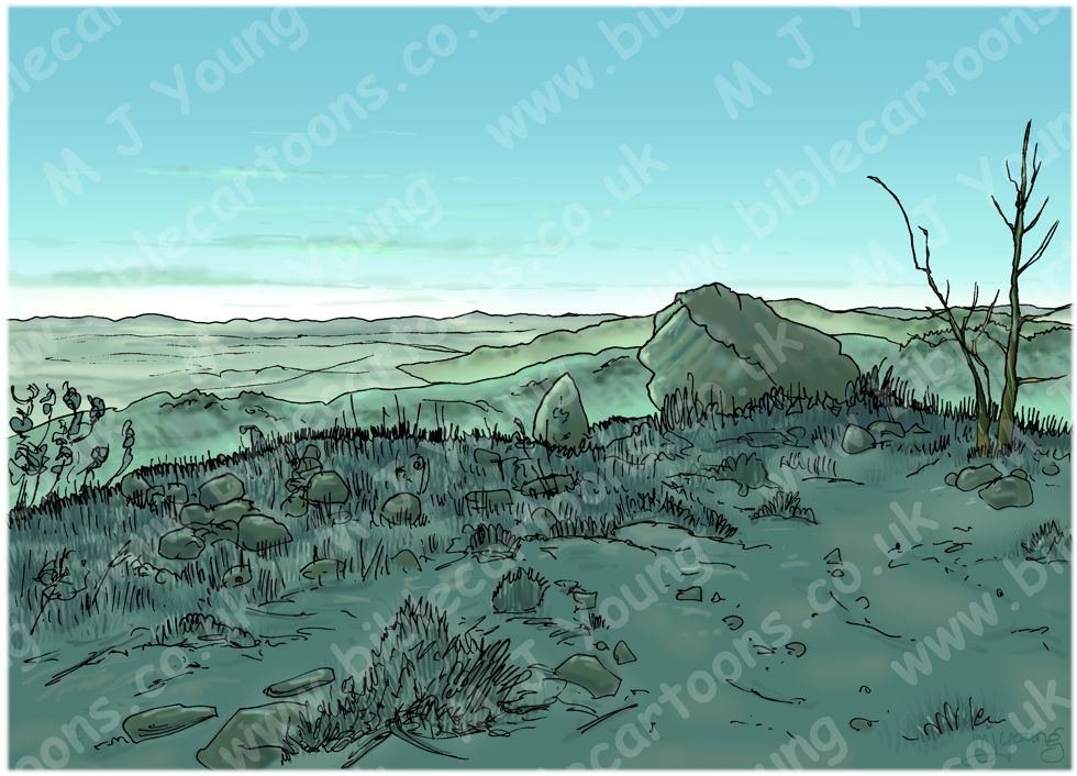 Judges 06 - Gideon - Scene 03 - Starvation prophet - Background