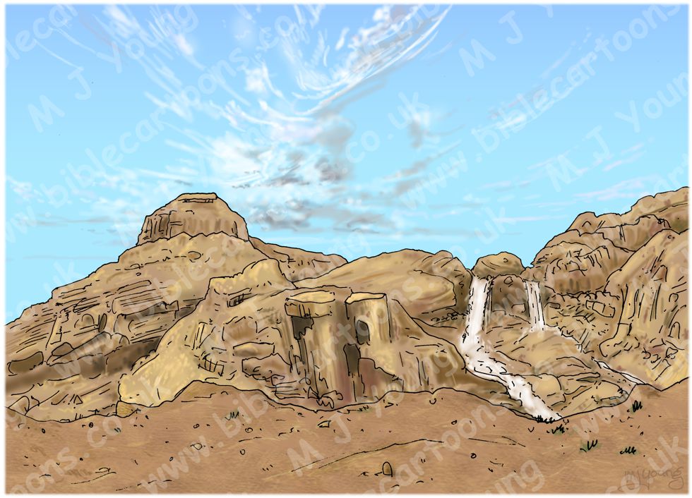 Judges 06 - Gideon - Scene 11 - Ram's horn call to arms - Background