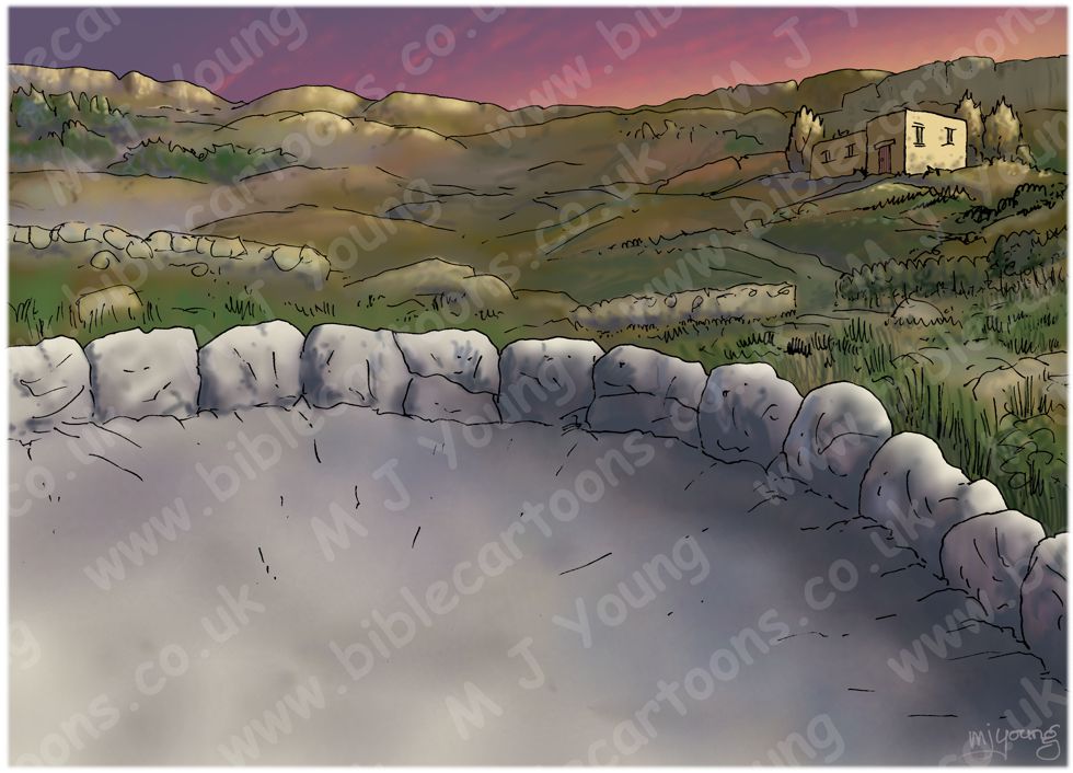 Judges 06 - Gideon - Scene 12 - Wet fleece sign - Background