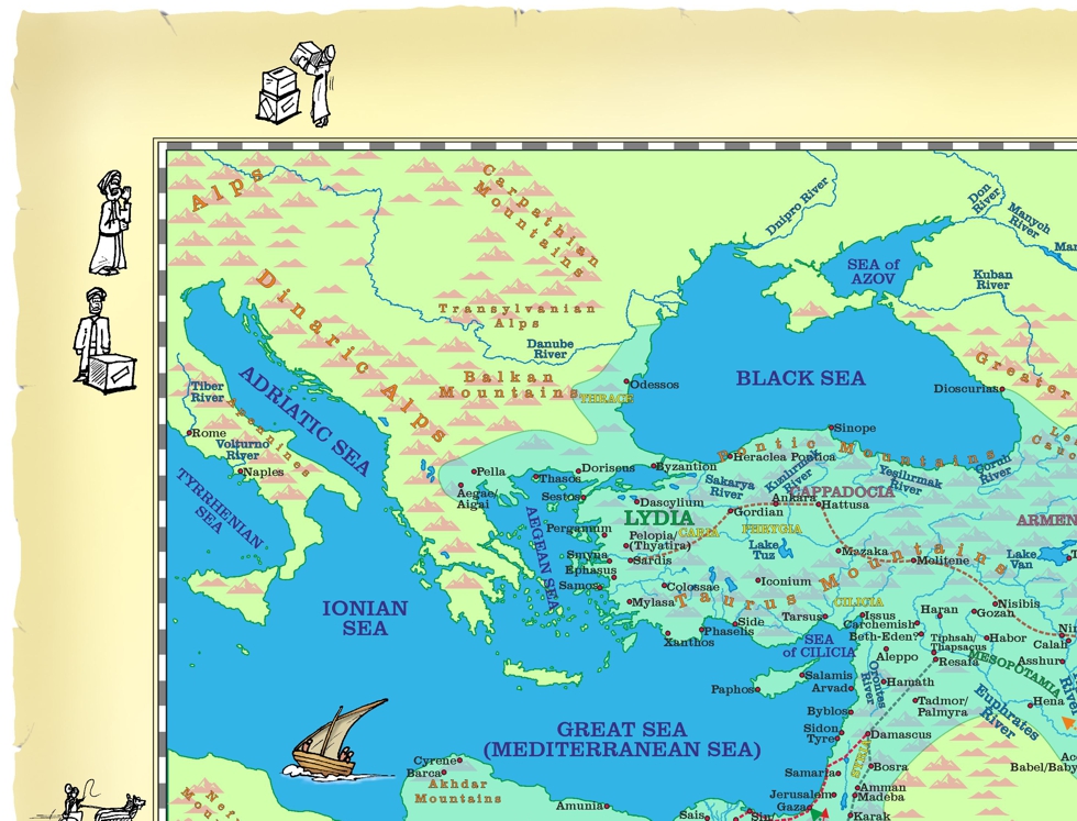 Map of Near and Middle East Persian Empire PARTIAL