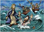 Matthew 14 - Jesus walks on water - Scene 05 - Jesus saves