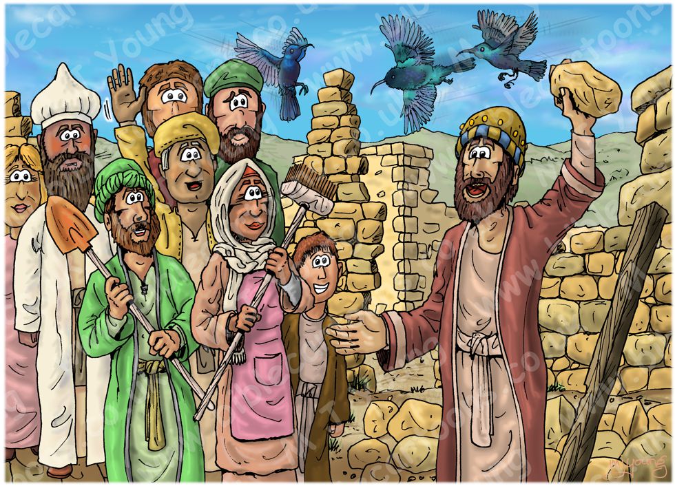 Nehemiah 02 - Nehemiah inspects Jerusalem's walls - Scene 05 - Plans revealed