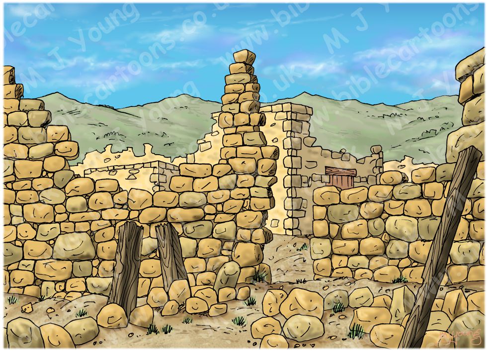 Nehemiah 02 - Nehemiah inspects Jerusalem's walls - Scene 05 - Plans revealed - Background