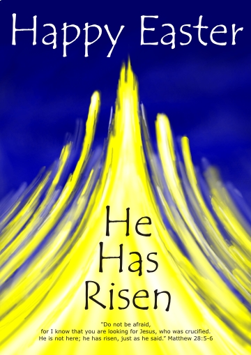 Easter card - He has risen