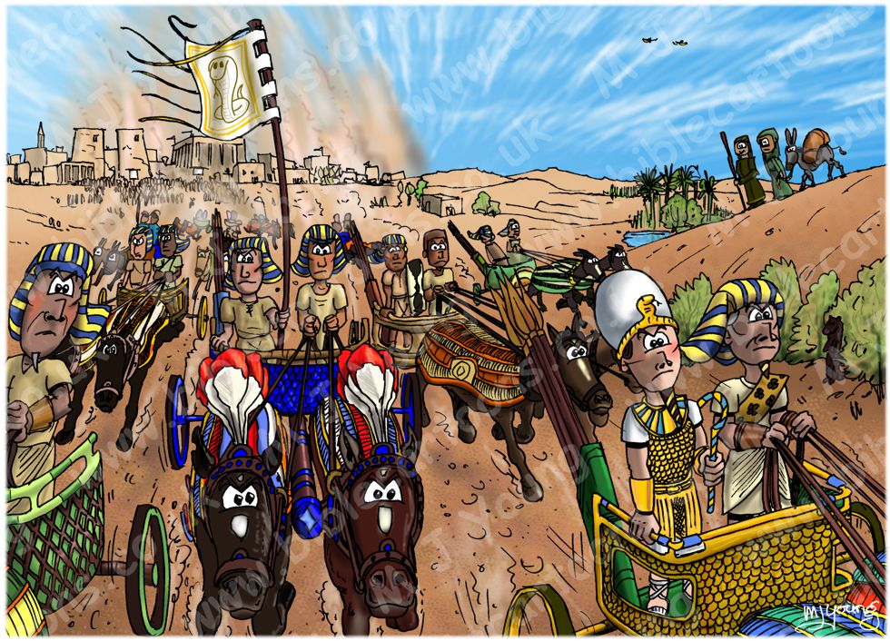 Exodus 14 - Parting of the Red Sea - Scene 04 - Pharaoh's army