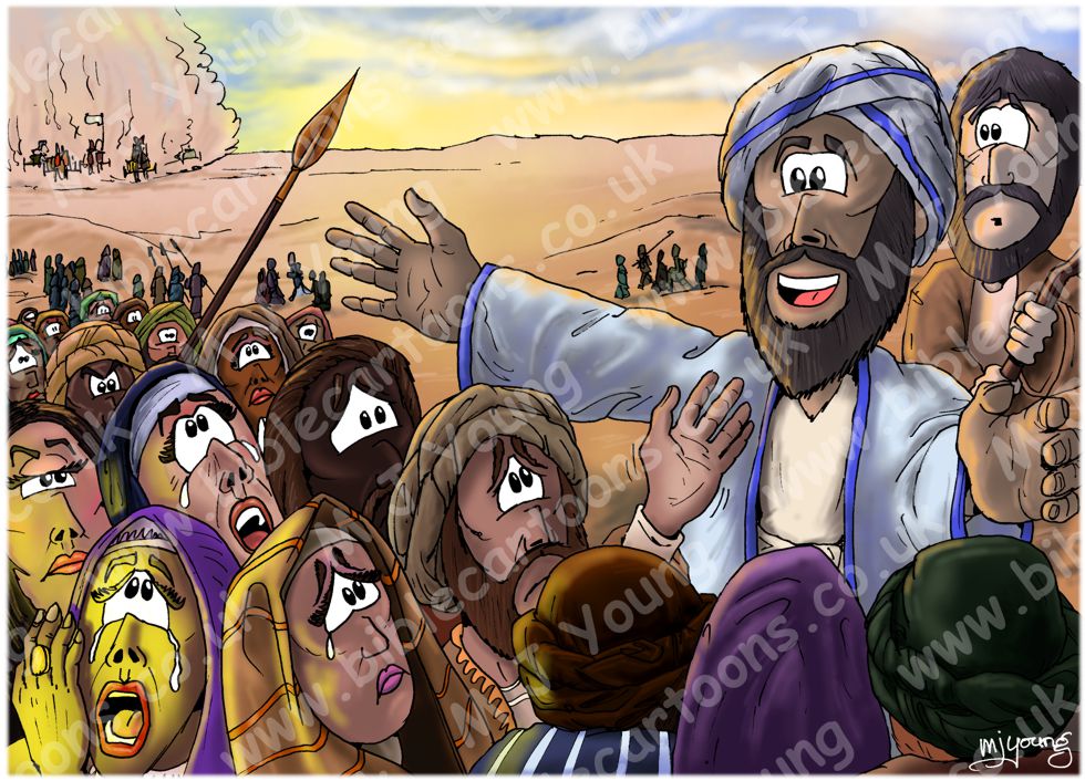 Exodus 14 - Parting of the Red Sea - Scene 06 - Terrified