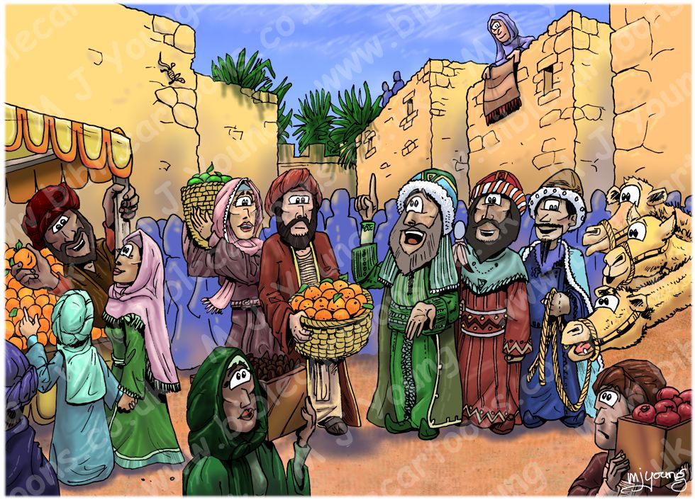 Matthew 02 - The Nativity SET 01 - Scene 05 - wise men in Jerusalem