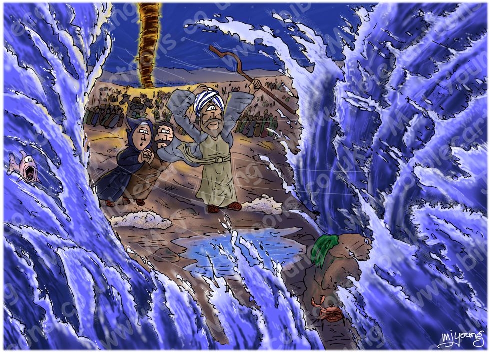 Exodus 14 - Parting of the Red Sea - Scene 09 - Sea parts