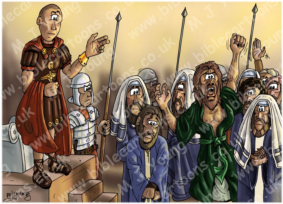 Mark 15 - Trial of Jesus - Scene 06 - Barabbas released