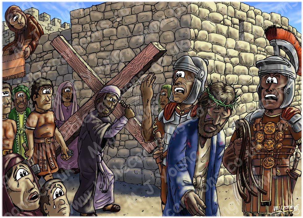 Mark 15 - The Crucifixion - Scene 02 - Simon of Cyrene