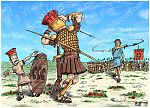 1 Samuel 17 - David and Goliath - Scene 09 - Slingshot
