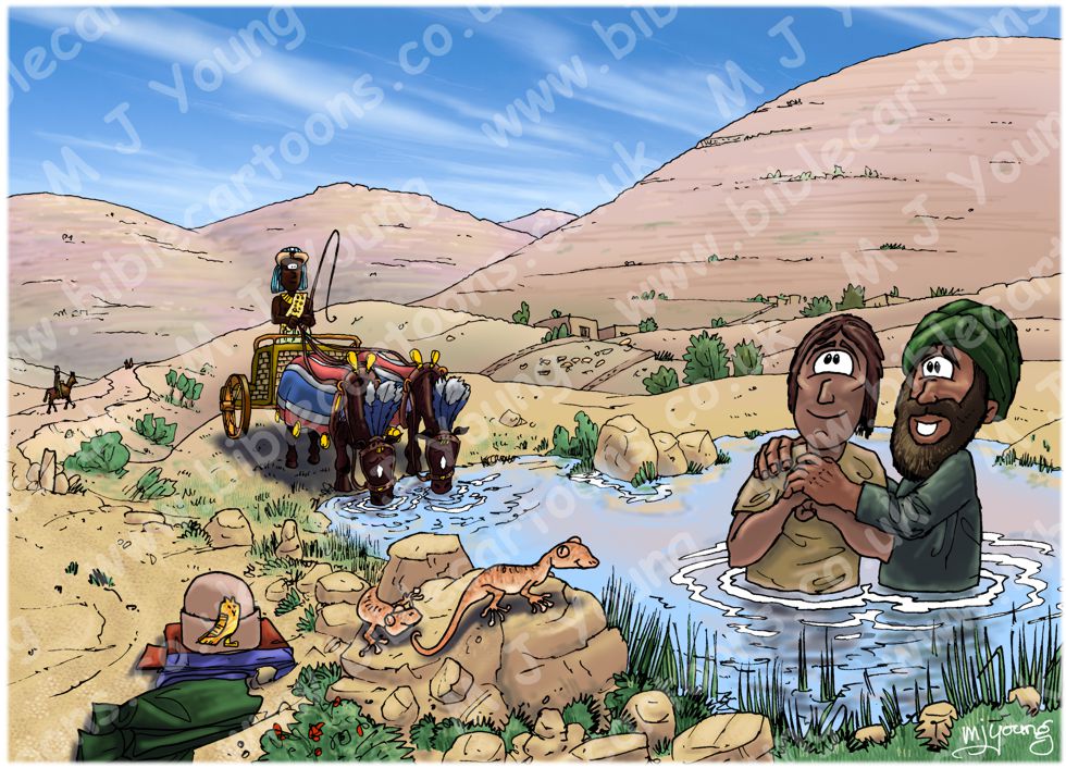 Acts 08 - Philip and the Ethiopian eunuch - Scene 04 - Baptism