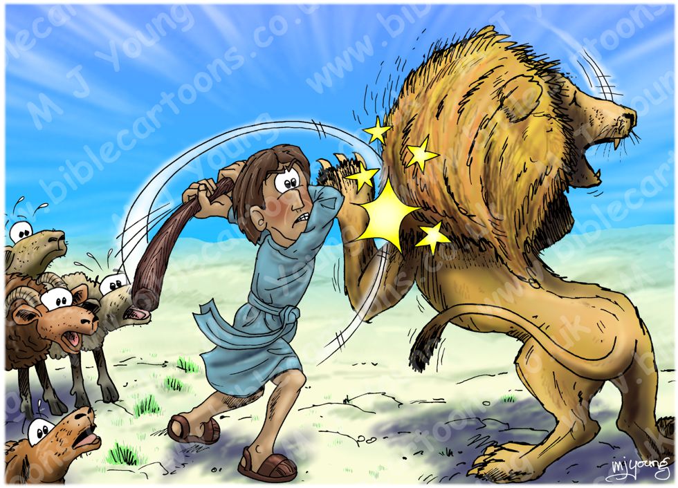 1 Samuel 17 - David and Goliath - Scene 06 - David and the lion