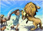 1 Samuel 17 - David and Goliath - Scene 06 - David and the lion