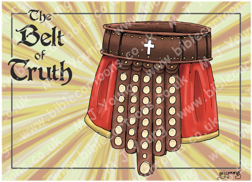 Ephesians 06 - Armour of God - Belt of Truth (Yellow) | Bible Cartoons
