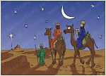 Matthew 02 - The Nativity SET 01 - Scene 07a - 3 wise men  980x706px col.jpg