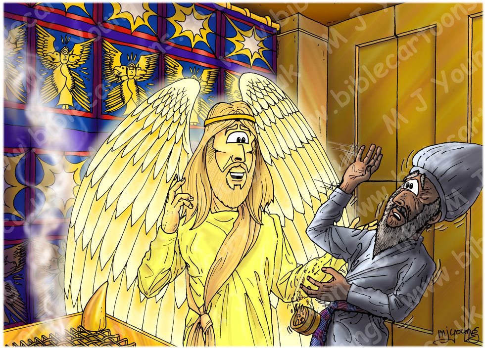 Luke 01 - Births foretold - Scene 04 - Gabriel | Bible Cartoons