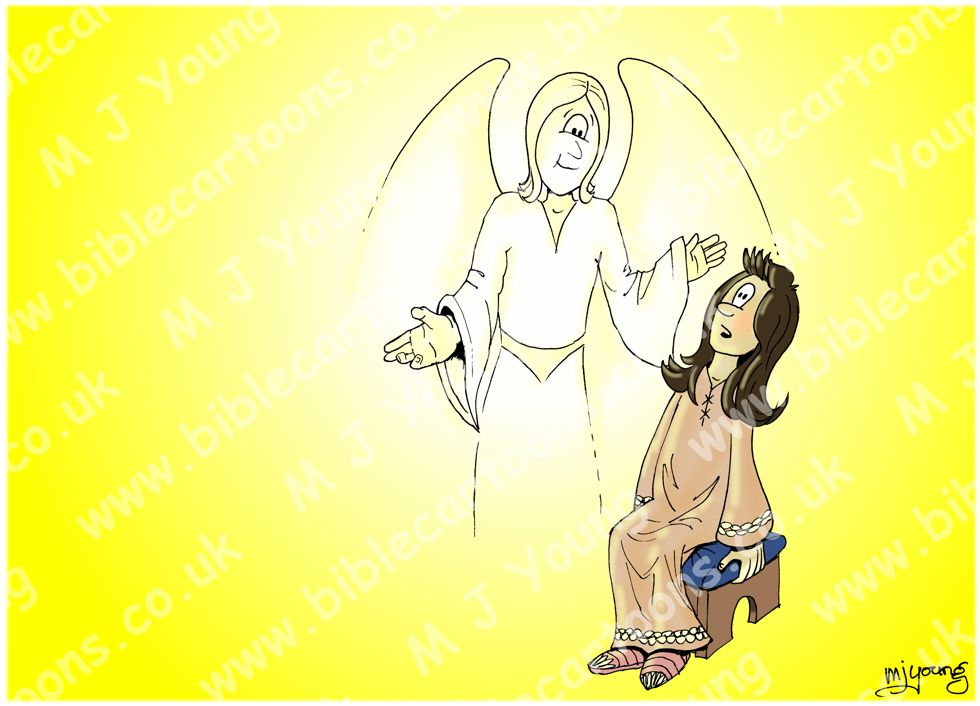 Luke 01 - The Nativity - Births foretold - Scene 07 - Angel Gabriel & Mary