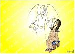 Luke 01 - The Nativity - Births foretold - Scene 07 - Angel Gabriel & Mary