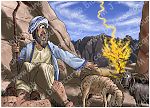 Exodus 03 - Burning Bush - Scene 02 - God calls to Moses | Bible Cartoons