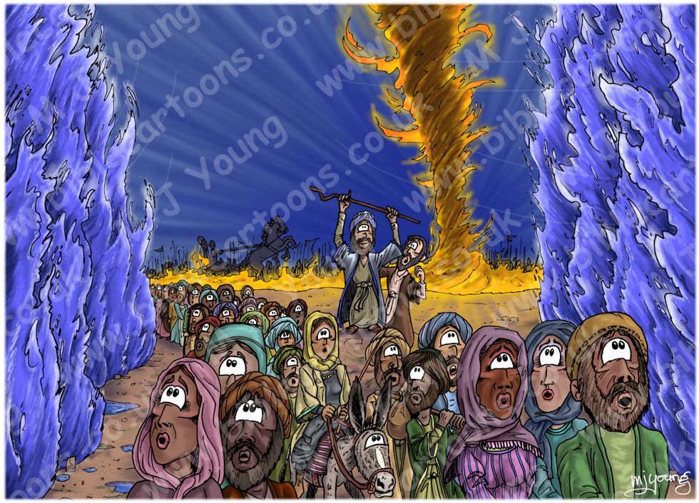 Exodus 14 - Parting of the Red Sea - Scene 10 - Walking through (version 03)