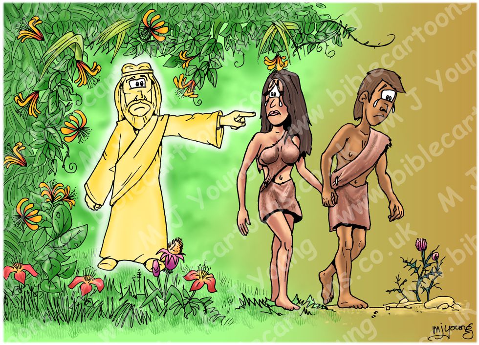 Genesis 03 - The Fall of Man - Scene 10 - Expulsion | Bible Cartoons