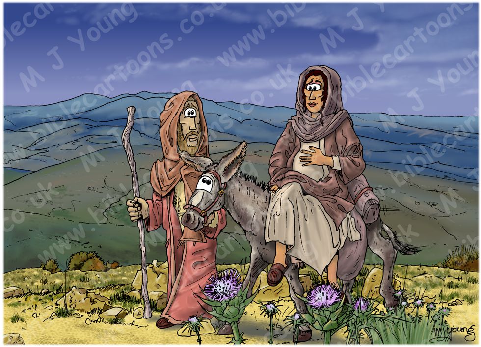 Luke 02 - Nativity SET02 - Scene 01 - Riding to Bethlehem (Dark version)