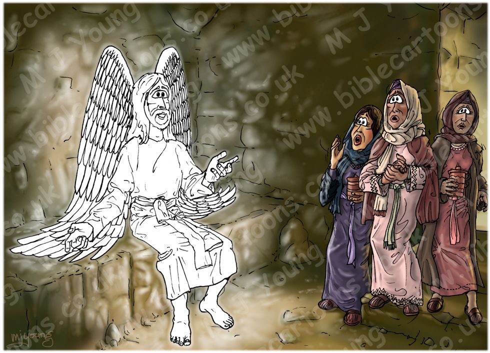 Mark 16 - Resurrection of Jesus - Scene 03 - Angel