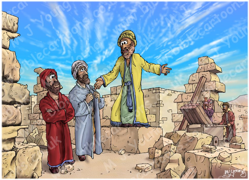 Haggai 01 - Call to Rebuild Temple - Scene 03 - Temple work begins 980x706px col.jpg