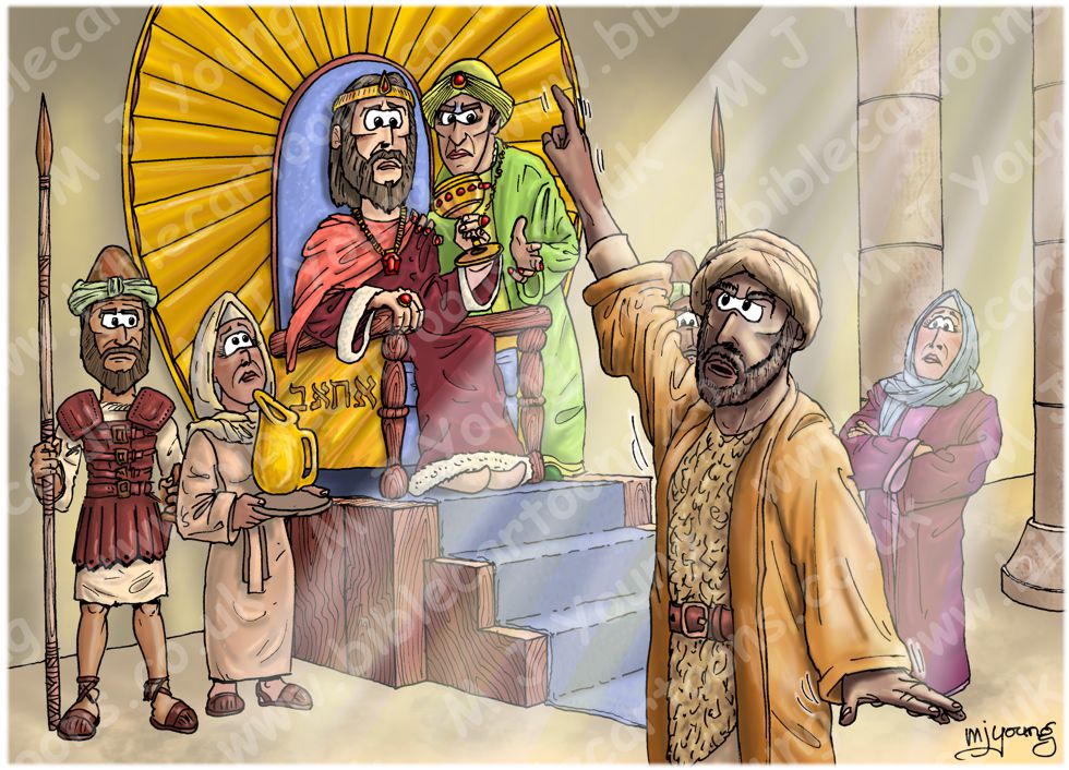 1 Kings 17 - Elijah fed by ravens - Scene 01 - No rain | Bible Cartoons