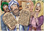 Exodus 32 - Gold calf - Scene 05 - Stone tablets (Hebrew)