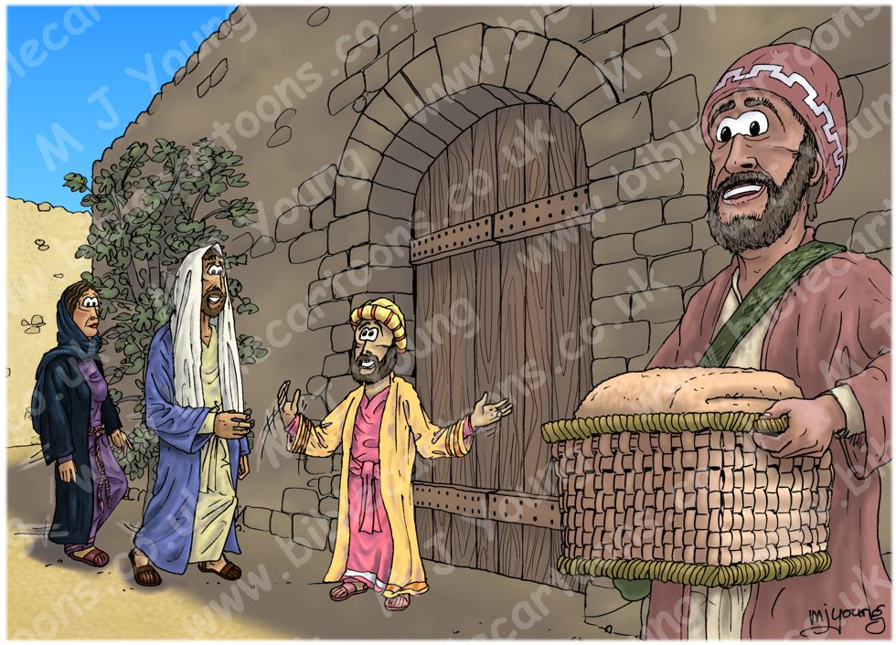 Luke 19 - Zacchaeus the tax collector - Scene 05 - Excited (Colour version) 980x706px col