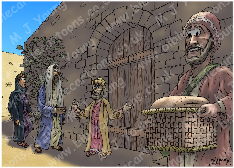 Luke 19 - Zacchaeus the tax collector - Scene 05 - Excited (Sunlight version) 980x706px col